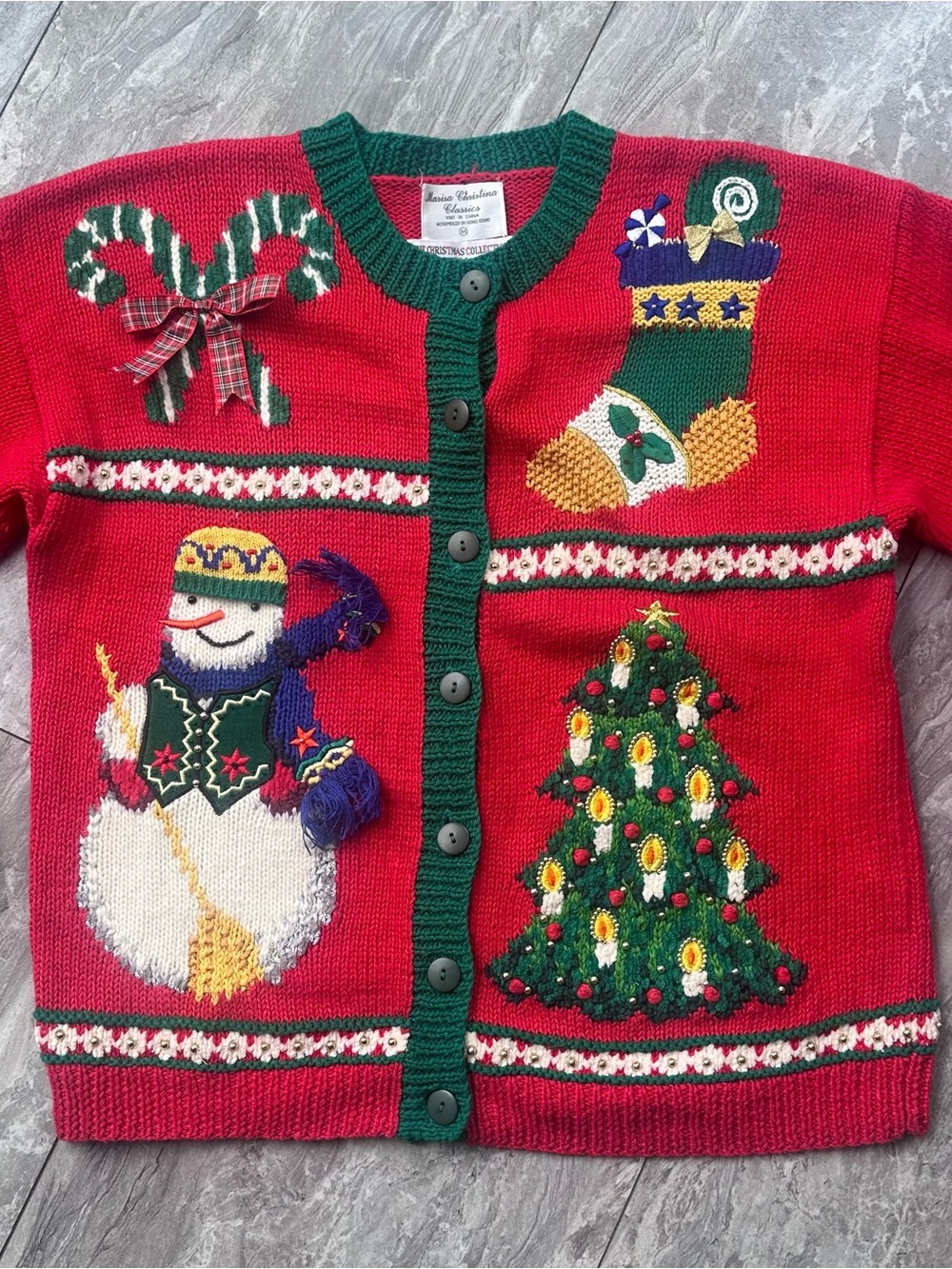 Vintage Marisa Christina Classics 1993 The Christmas Collection Knit Sweater M